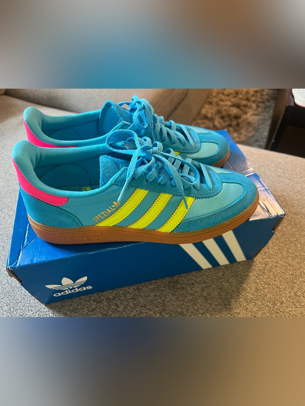 adidas Women’s Turquoise, Yellow & Pink Spezial Sneakers